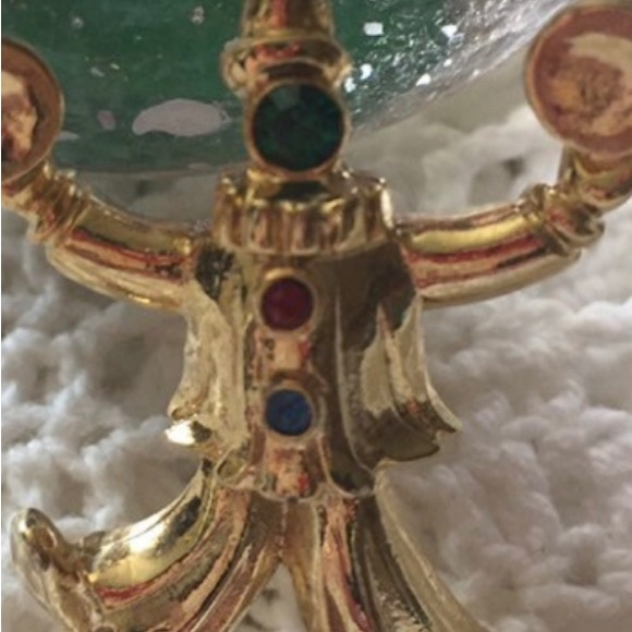 Artifacts Clown Pin On Original Card 1986 Gold Tone With Rhinestones - Picture 2 of 4